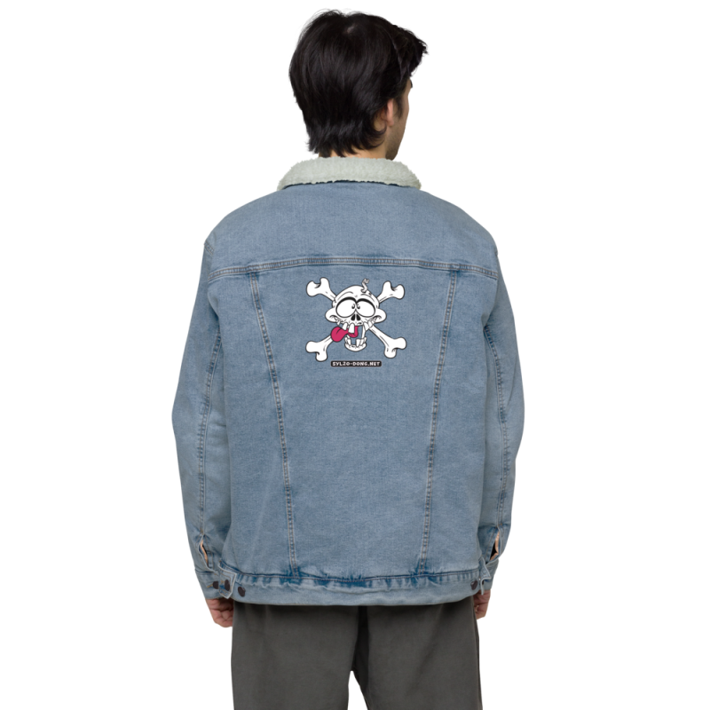 Pirate - Unisex denim humor sherpa jacket