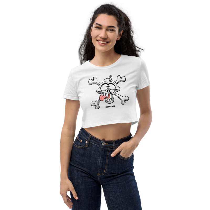 Pirate - Women's organic humor crop top / short t-shirt