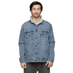 Pirate - Unisex denim humor sherpa jacket