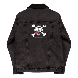 Pirate - Unisex denim humor sherpa jacket