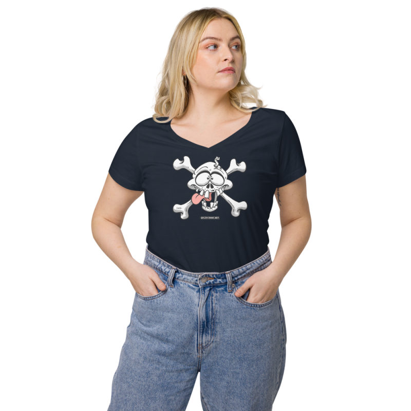 Pirate - Women's Fitted V-Neck Humor T-Shirt