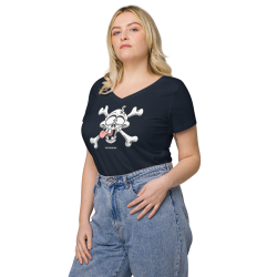 Pirate - T-shirt humour col V ajusté femme