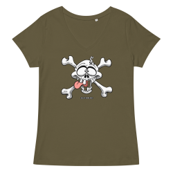 Pirate - T-shirt humour col V ajusté femme