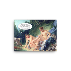 Diane coming out of the bath - Boucher - Canvas painting humor