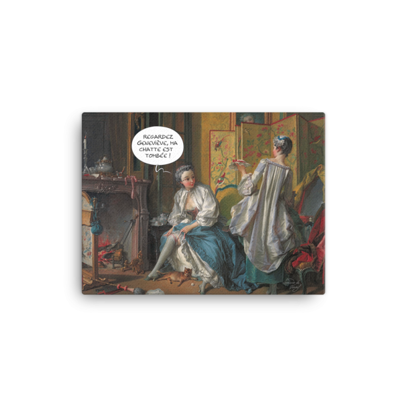 The toilet - Boucher - Canvas painting humor