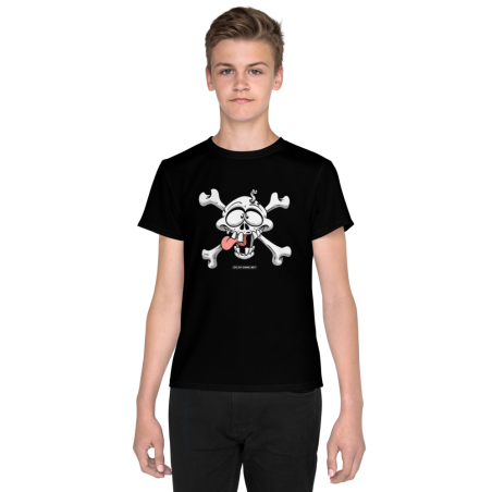 Pirate - T-shirt humor collar low neck teen